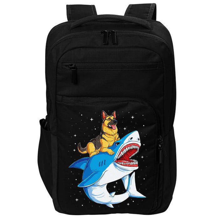 German Shepherd Shark Space Galaxy Jawsome Impact Tech Backpack