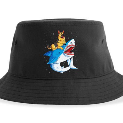 German Shepherd Shark Space Galaxy Jawsome Sustainable Bucket Hat