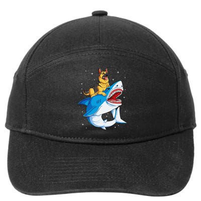 German Shepherd Shark Space Galaxy Jawsome 7-Panel Snapback Hat