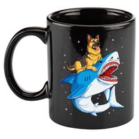 German Shepherd Shark Space Galaxy Jawsome 11oz C Handle Ceramic Mug