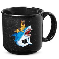 German Shepherd Shark Space Galaxy Jawsome 15oz Campfire Ceramic Mug