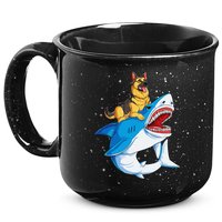 German Shepherd Shark Space Galaxy Jawsome 15oz Campfire Ceramic Mug