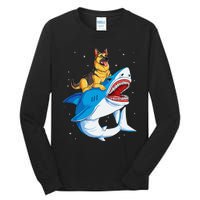 German Shepherd Shark Space Galaxy Jawsome Tall Long Sleeve T-Shirt