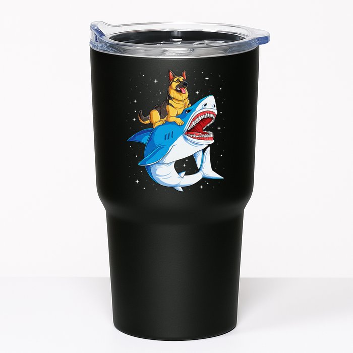 German Shepherd Shark Space Galaxy Jawsome Tumbler