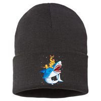 German Shepherd Shark Space Galaxy Jawsome Sustainable Knit Beanie