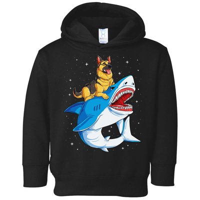 German Shepherd Shark Space Galaxy Jawsome Toddler Hoodie