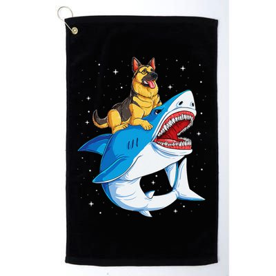 German Shepherd Shark Space Galaxy Jawsome Golf Towel