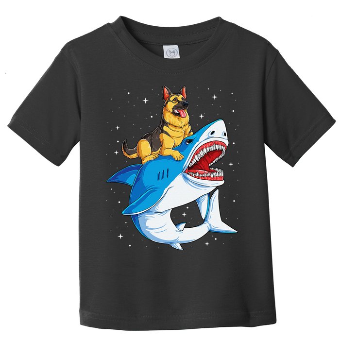 German Shepherd Shark Space Galaxy Jawsome Toddler T-Shirt