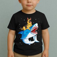 German Shepherd Shark Space Galaxy Jawsome Toddler T-Shirt