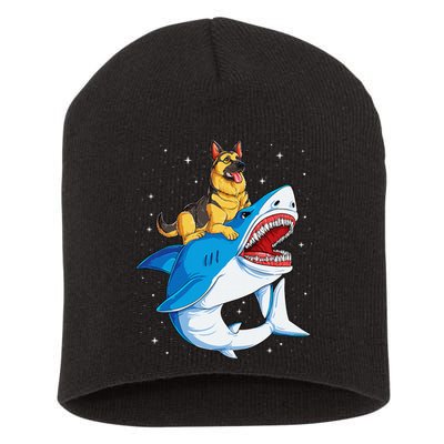 German Shepherd Shark Space Galaxy Jawsome Short Acrylic Beanie