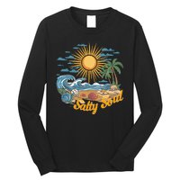 Groovy Salty Soul Summer Vacation Beach Vacay Long Sleeve Shirt