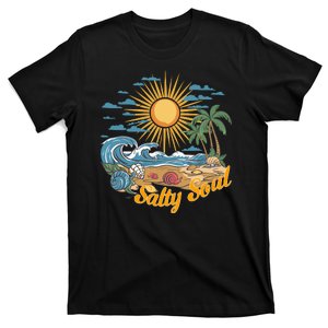 Groovy Salty Soul Summer Vacation Beach Vacay T-Shirt