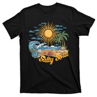 Groovy Salty Soul Summer Vacation Beach Vacay T-Shirt