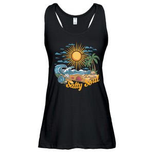 Groovy Salty Soul Summer Vacation Beach Vacay Ladies Essential Flowy Tank