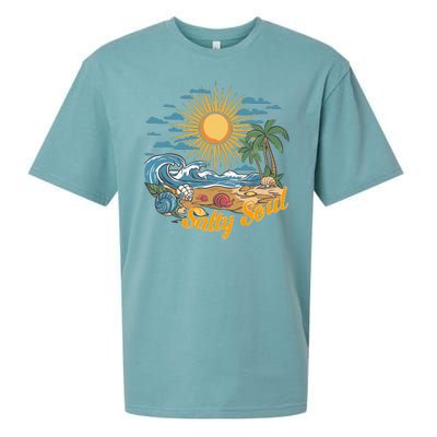 Groovy Salty Soul Summer Vacation Beach Vacay Sueded Cloud Jersey T-Shirt