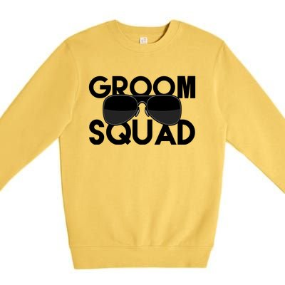 Groom Squad Sunglasses Bachelor Party Funny Premium Crewneck Sweatshirt