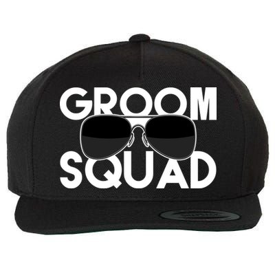 Groom Squad Sunglasses Bachelor Party Funny Wool Snapback Cap