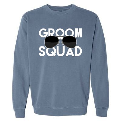 Groom Squad Sunglasses Bachelor Party Funny Garment-Dyed Sweatshirt