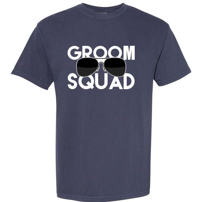 Groom Squad Sunglasses Bachelor Party Funny Garment-Dyed Heavyweight T-Shirt