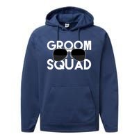 Groom Squad Sunglasses Bachelor Party Funny Performance Fleece Hoodie