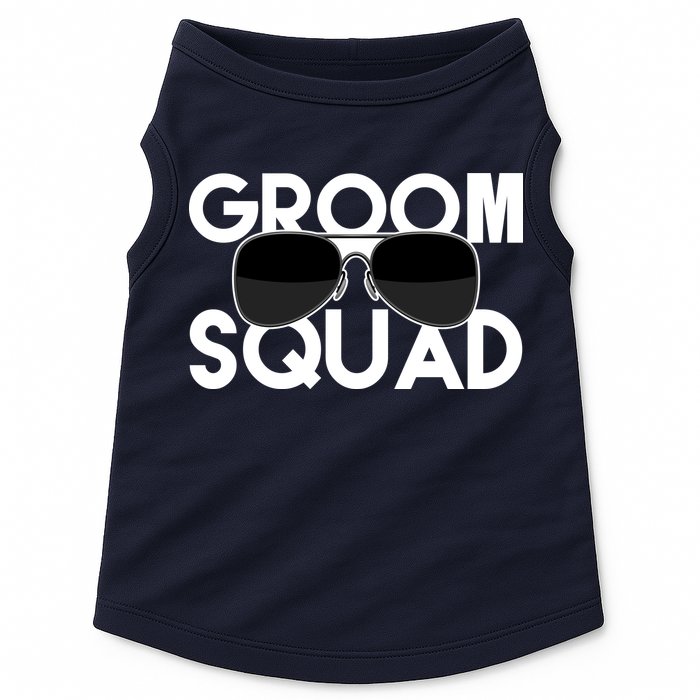 Groom Squad Sunglasses Bachelor Party Funny Doggie Tank