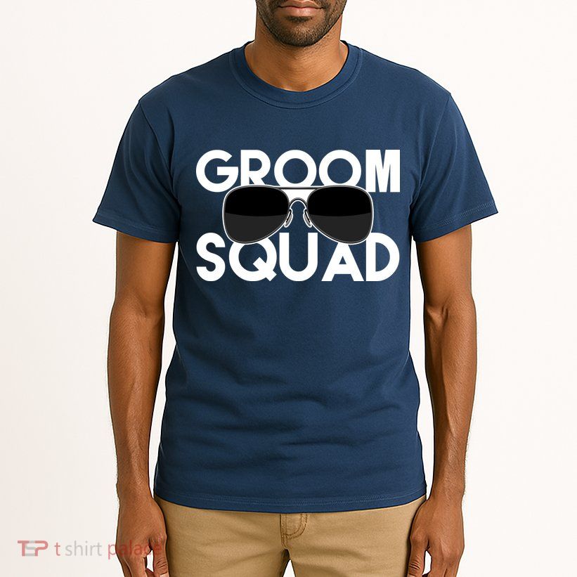 Groom Squad Sunglasses Bachelor Party Funny Tall T-Shirt