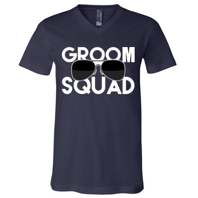 Groom Squad Sunglasses Bachelor Party Funny V-Neck T-Shirt