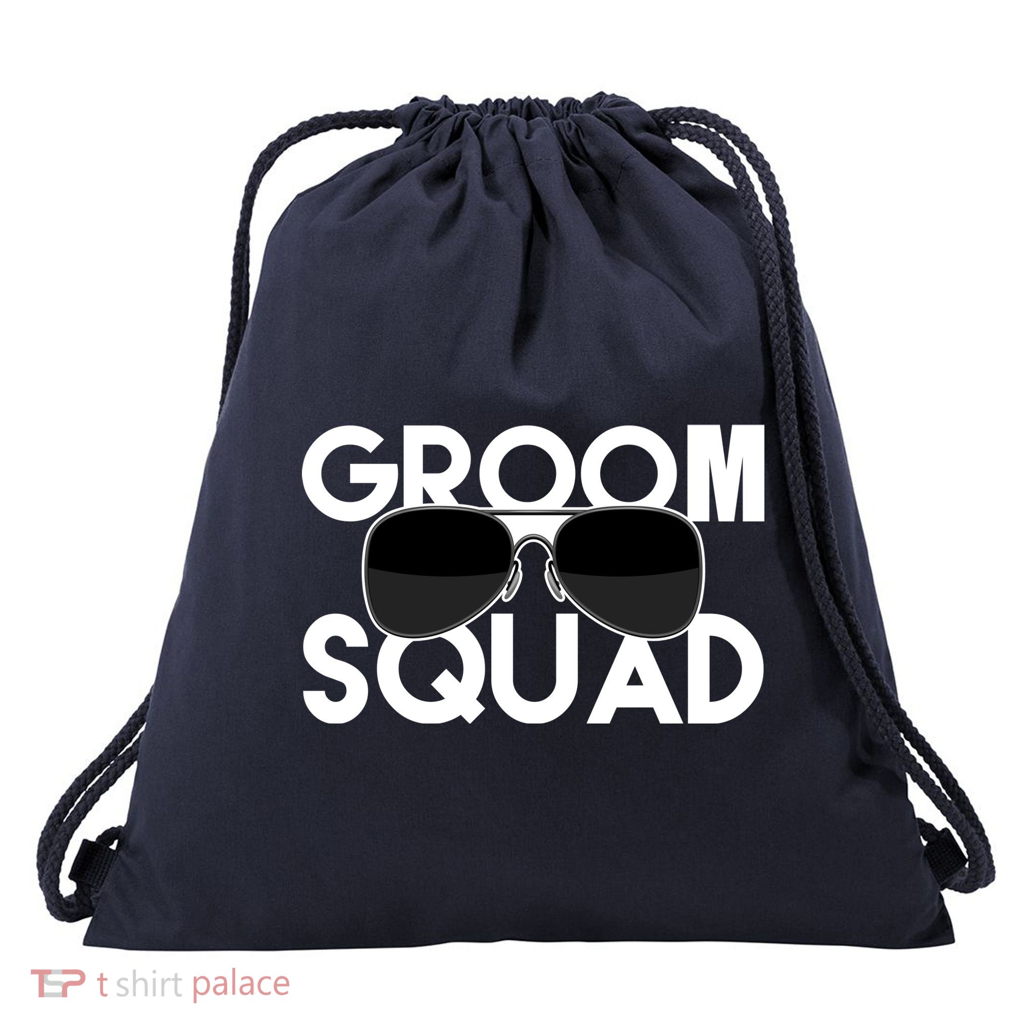 Groom Squad Sunglasses Bachelor Party Funny Drawstring Bag