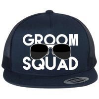 Groom Squad Sunglasses Bachelor Party Funny Flatbill Hat