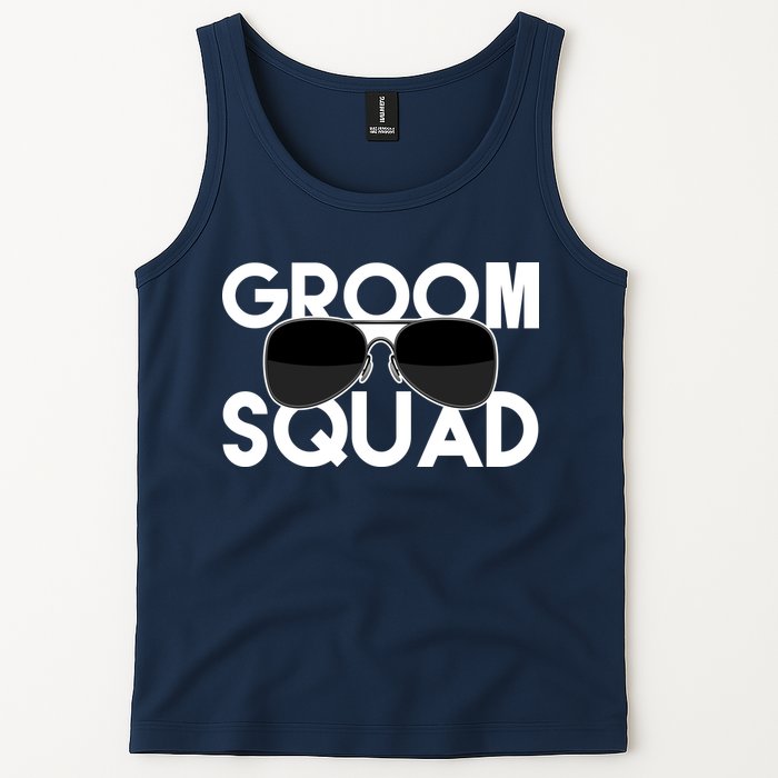 Groom Squad Sunglasses Bachelor Party Funny Tank Top