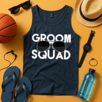 Groom Squad Sunglasses Bachelor Party Funny Tank Top