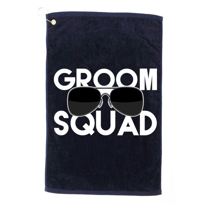 Groom Squad Sunglasses Bachelor Party Funny Golf Towel