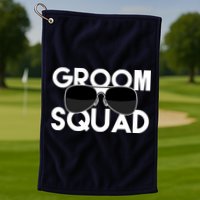 Groom Squad Sunglasses Bachelor Party Funny Golf Towel