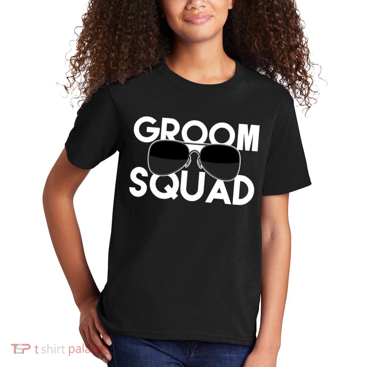 Groom Squad Sunglasses Bachelor Party Funny Kids T-Shirt