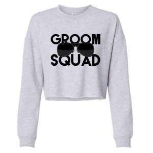 Groom Squad Sunglasses Bachelor Party Funny Cropped Pullover Crew