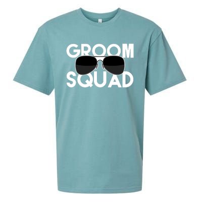 Groom Squad Sunglasses Bachelor Party Funny Sueded Cloud Jersey T-Shirt