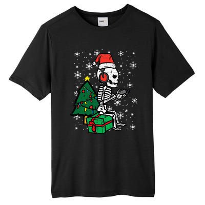 Gamer Skeleton Santa Christmas Gaming Tall Fusion ChromaSoft Performance T-Shirt