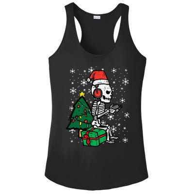 Gamer Skeleton Santa Christmas Gaming Ladies PosiCharge Competitor Racerback Tank