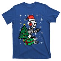 Gamer Skeleton Santa Christmas Gaming T-Shirt