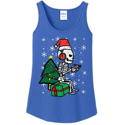 Gamer Skeleton Santa Christmas Gaming Ladies Essential Tank