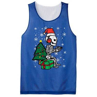 Gamer Skeleton Santa Christmas Gaming Mesh Reversible Basketball Jersey Tank