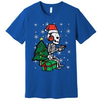 Gamer Skeleton Santa Christmas Gaming Premium T-Shirt