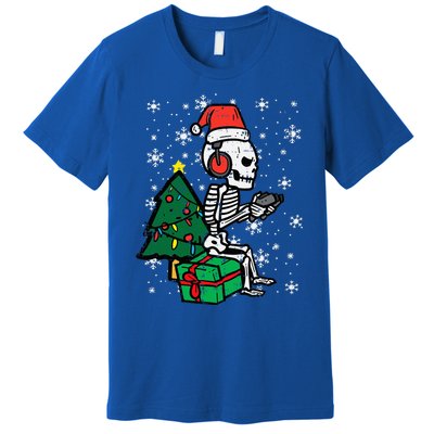 Gamer Skeleton Santa Christmas Gaming Premium T-Shirt