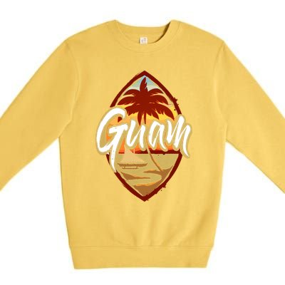 Guam Seal Sunset 671 Guaian Chamorro Gift Premium Crewneck Sweatshirt