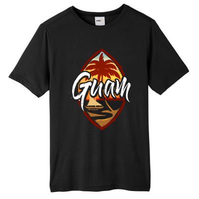 Guam Seal Sunset 671 Guaian Chamorro Gift Tall Fusion ChromaSoft Performance T-Shirt