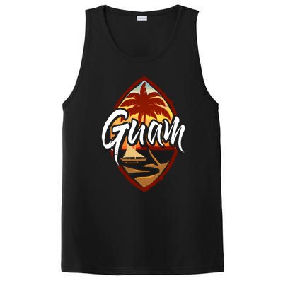 Guam Seal Sunset 671 Guaian Chamorro Gift PosiCharge Competitor Tank