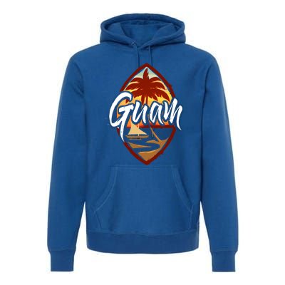 Guam Seal Sunset 671 Guaian Chamorro Gift Premium Hoodie