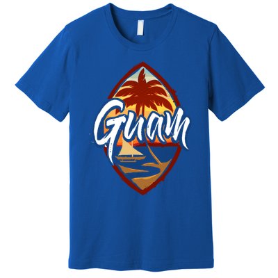 Guam Seal Sunset 671 Guaian Chamorro Gift Premium T-Shirt