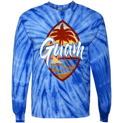 Guam Seal Sunset 671 Guaian Chamorro Gift Tie-Dye Long Sleeve Shirt