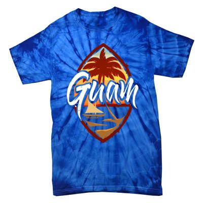 Guam Seal Sunset 671 Guaian Chamorro Gift Tie-Dye T-Shirt